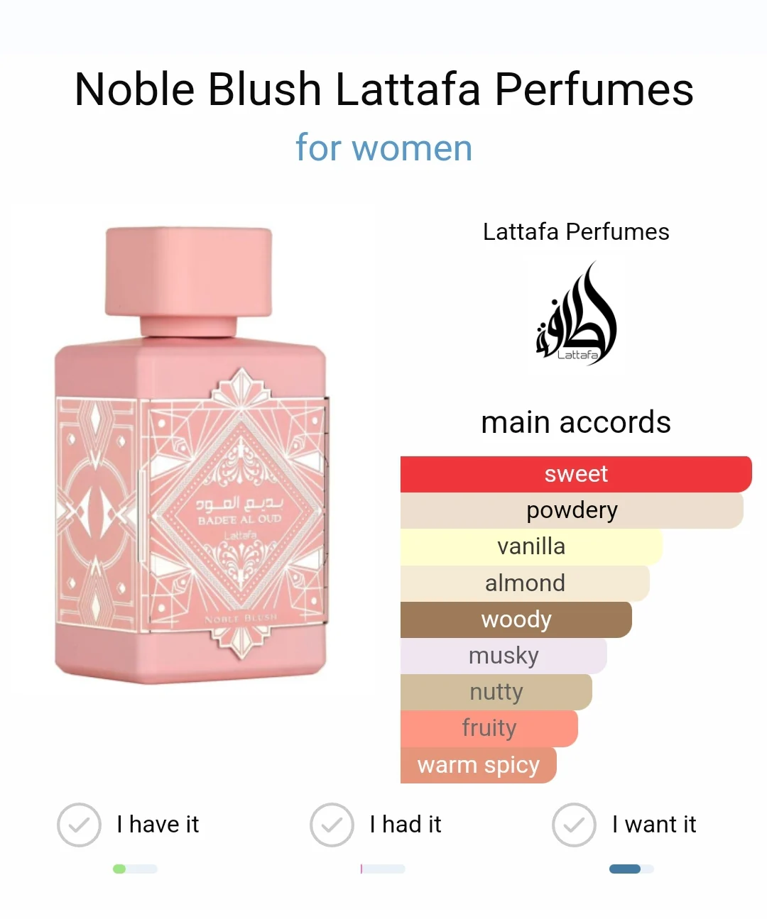 Noble Blush Lattafa Perfumes - Infinity Fragrant